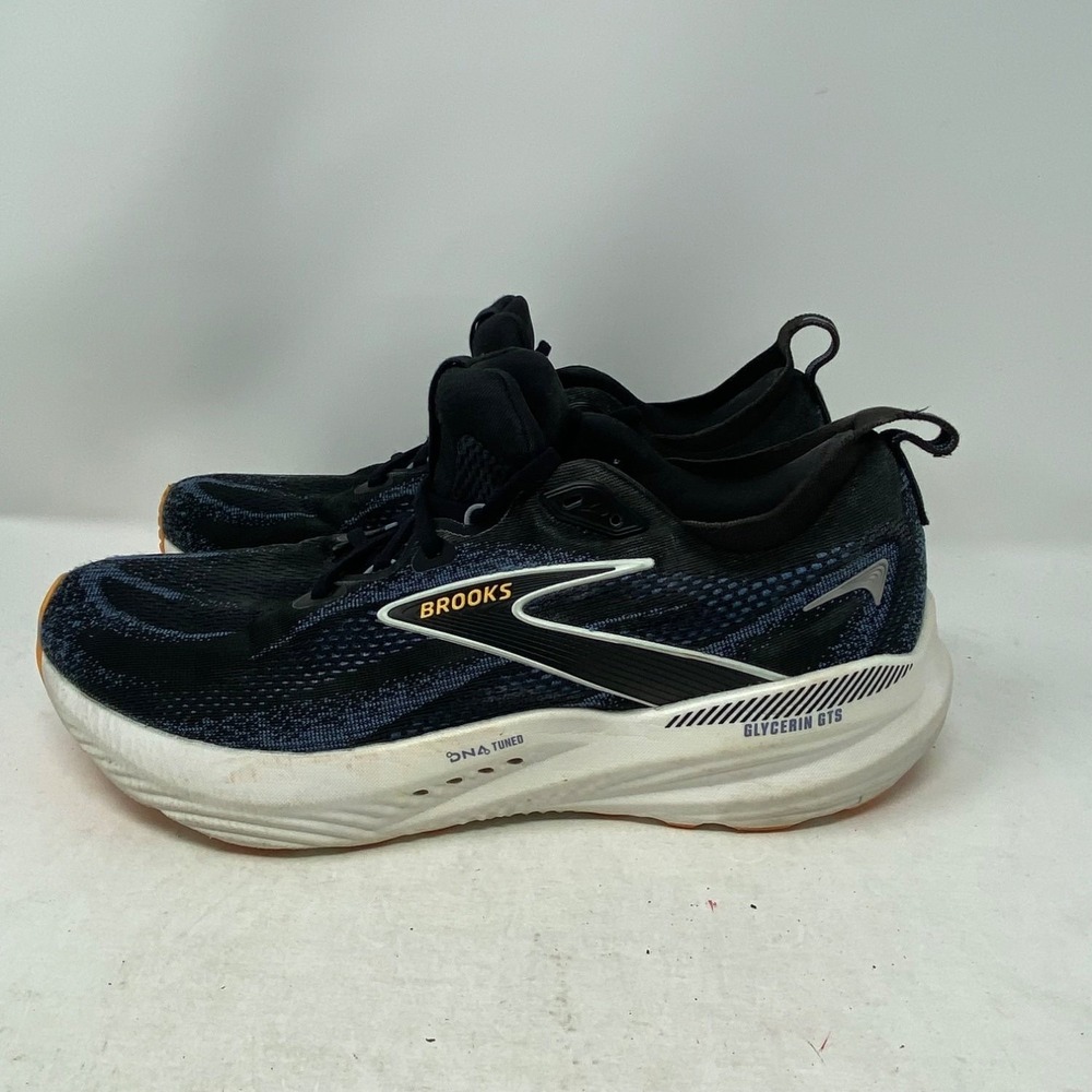 Brooks Glycerin GTS 22 Mens Size 12 Black Blue Running Shoes 1104461D013